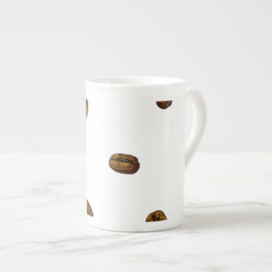 Coffee Bean Pattern Porselein Kop (Voorkant rechts)