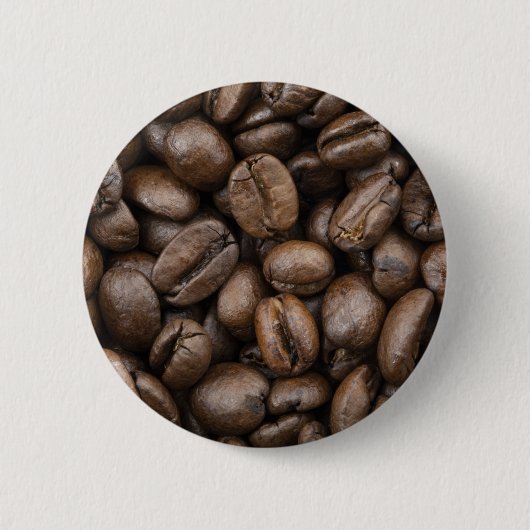 Coffee Bean Pattern Ronde Button 5,7 Cm (Voorkant)