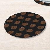 Coffee Bean Pattern Ronde Kartonnen Onderzetter (Gebogen)