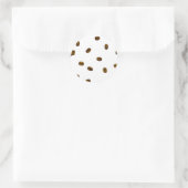 Coffee Bean Pattern Ronde Sticker (Tas)