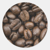 Coffee Bean Pattern Ronde Sticker (Voorkant)