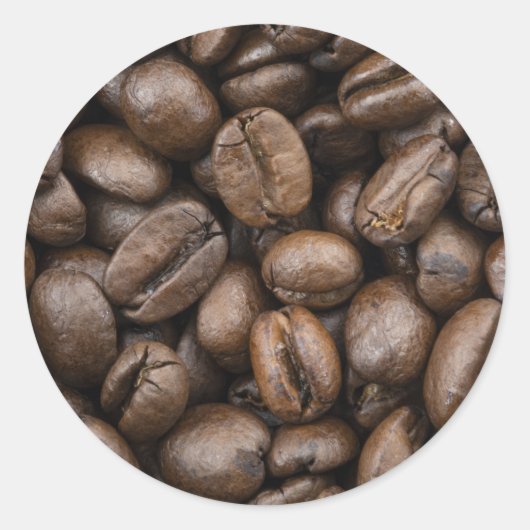 Coffee Bean Pattern Ronde Sticker (Voorkant)