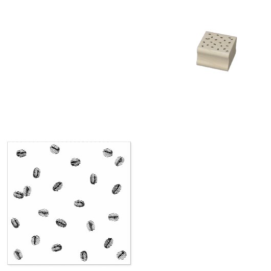 Coffee Bean Pattern Rubberstempel (Gestempeld)