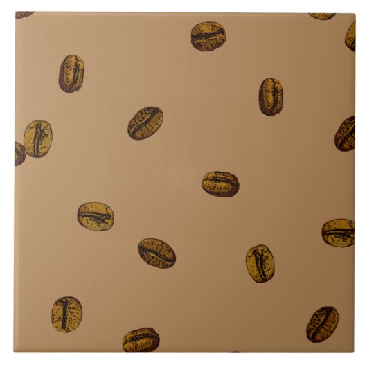 Coffee Bean Pattern Tegeltje (Voorkant)