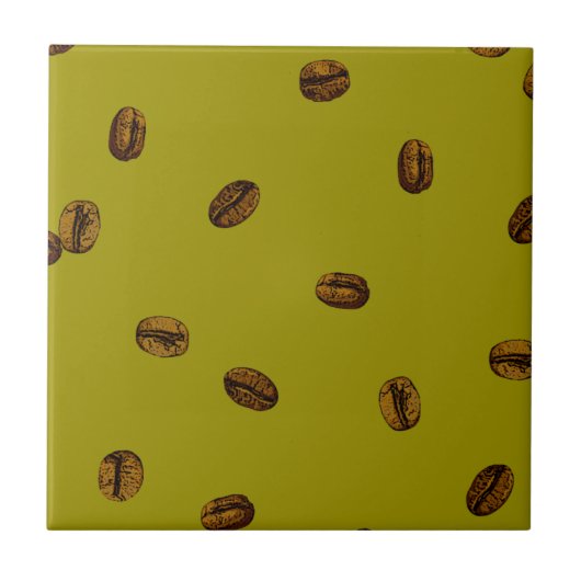 Coffee Bean Pattern Tegeltje (Voorkant)