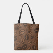 Coffee Bean Pattern Tote Bag (Achterkant)