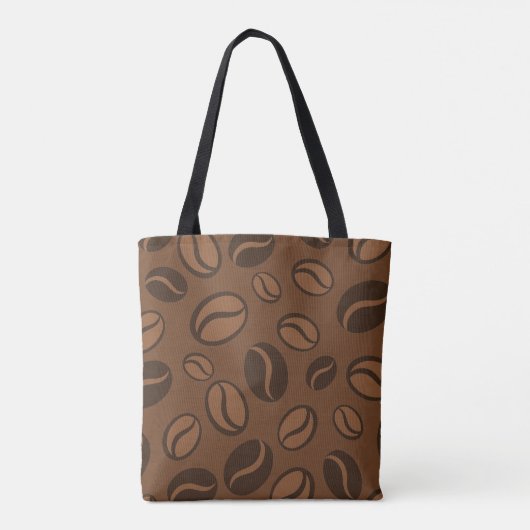 Coffee Bean Pattern Tote Bag (Achterkant)