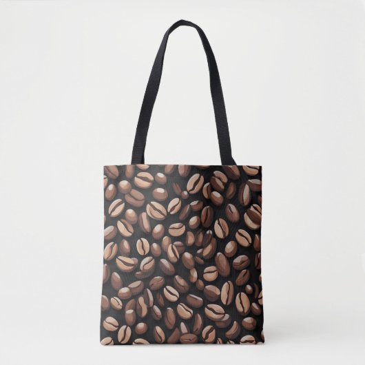 Coffee Bean Pattern Tote Bag (Voorkant)