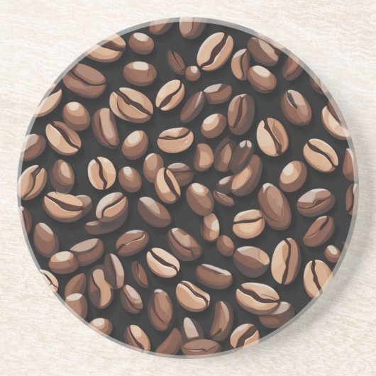 Coffee Bean Pattern Zandsteen Onderzetter (Voorkant)