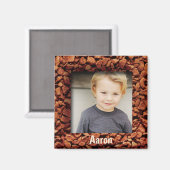 Coffee Bean Photo Personalized Gift Magnet Name (Voorkant / Achterkant)