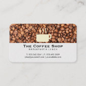 Coffee Bean Pile | Coffee Cup Logo Visitekaartje (Voorkant)
