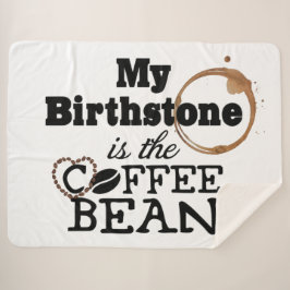 Coffee Bean Sherpa Blanket Deken
