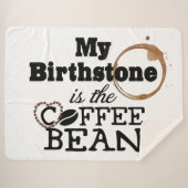 Coffee Bean Sherpa Blanket Sherpa Deken (Voorkant (horizontaal))