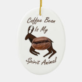 Coffee Bean Spirit Animal Keramisch Ornament (Voorkant)