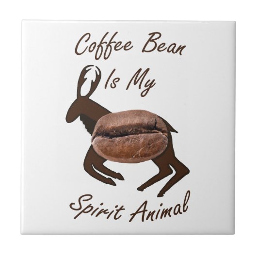 Coffee Bean Spirit Animal Tegeltje (Voorkant)