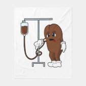 Coffee bean with Coffee pot Fleece Deken (Voorkant)