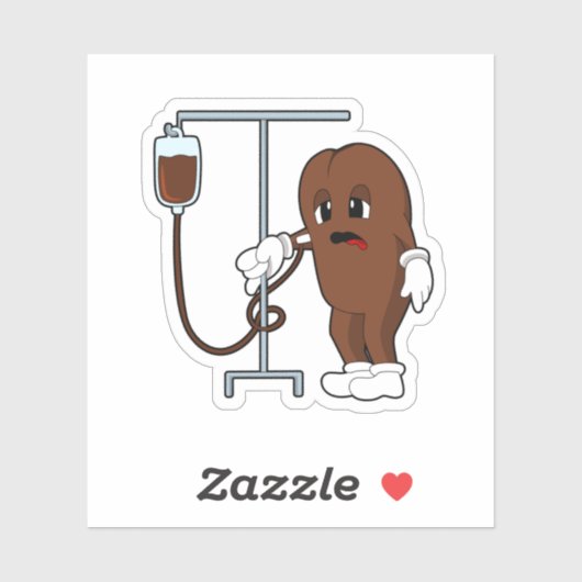 Coffee bean with Coffee pot Sticker (Vel)