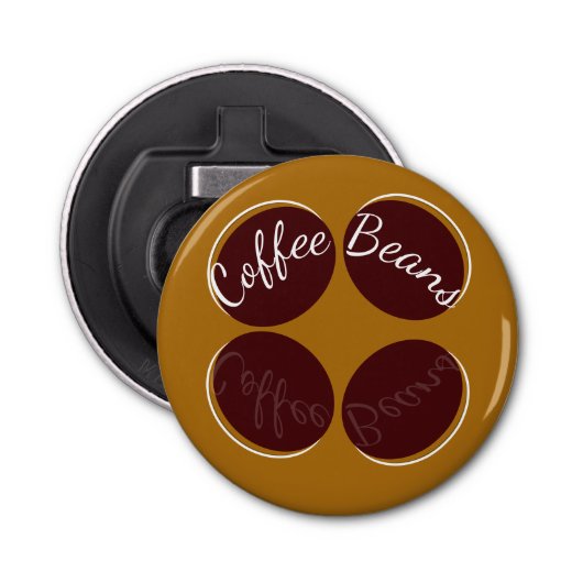 "Coffee Beans" Button Flesopener (Voorkant)
