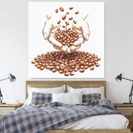 Coffee Beans Canvas Afdruk (Insitu (Slaapkamer))