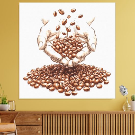 Coffee Beans Canvas Afdruk (Insitu (Woonkamer))