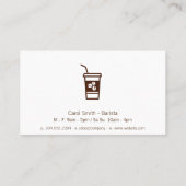 Coffee Beans Coffee Drink Visitekaartje (Achterkant)