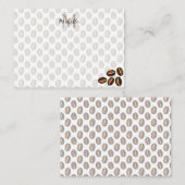 Coffee Beans Coffee Lover Monogram Notitiekaartje (Voorkant / Achterkant)