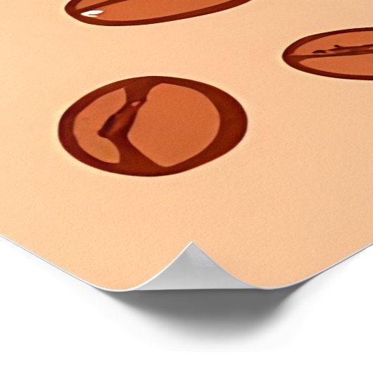 Coffee Beans Cups Cozy Pattern Poster (Hoek)