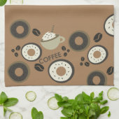 Coffee Beans Donuts Sweet Barista Theedoek (Gevouwen)