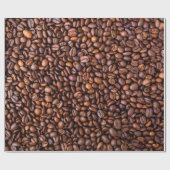 Coffee beans food texture pattern cadeaupapier (Vlak)
