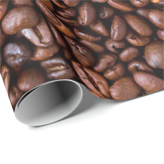 Coffee beans food texture pattern cadeaupapier (Rol Hoek)