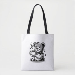 coffee bear tote bag