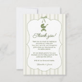 Coffee Bebe Brewing Stripes Brunch Baby Shower Bedankkaart (Voorkant)