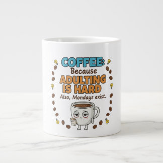 Coffee Because Adulting is Hard Grote Koffiekop