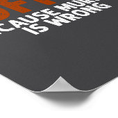 Coffee Because Murder Is Wrong Funny Sarcastic  Poster (Hoek)