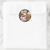 Coffee Bedankt Sticker Bruine Bonen Stijl (Tas)
