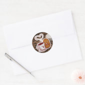 Coffee Bedankt Sticker Bruine Bonen Stijl (Envelop)