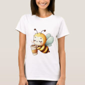Coffee Bee – Ochtend Energie Modus T-shirt (Voorkant)