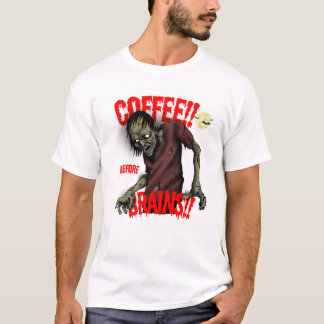 Coffee Before Brains beroemd gemaakt door Funny Zo T-shirt