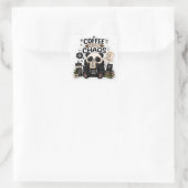 Coffee Before Chaos – Cozy Panda Coffee Sticker (Tas)