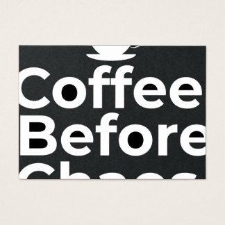 Coffee Before Chaos – Morning Motivation Quote Visitekaartje