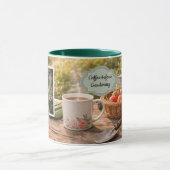 Coffee before gardening morning garden photo mok (Midden)