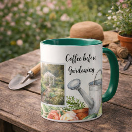 Coffee before gardening photo personal garden mok