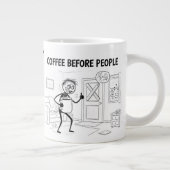 Coffee Before People Mug – Funny Coffee Cup Grote Koffiekop (Rechts)