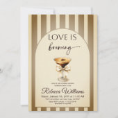 Coffee Beige Espresso Martini Boog Bruidsfeest Kaart (Voorkant)