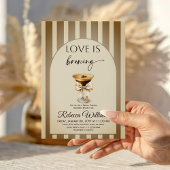 Coffee Beige Espresso Martini Bow Bridal Shower Kaart