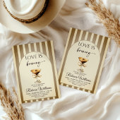 Coffee Beige Espresso Martini Bow Bridal Shower Kaart