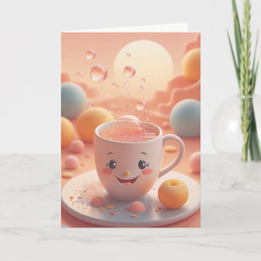 Coffee Birthday Wishes Kaart (Voorkant)