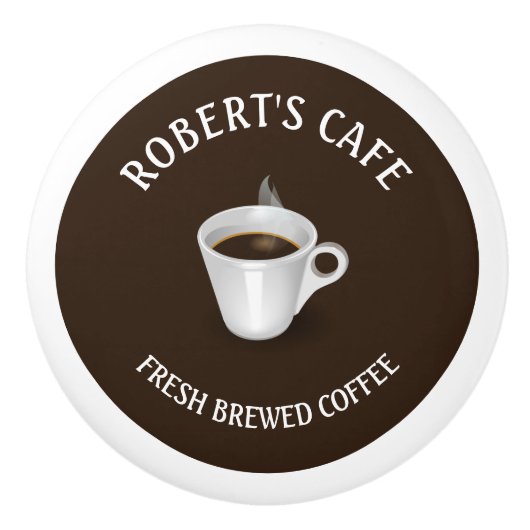 Coffee Bistros Cafe Custom Keramische Knop (Voorkant)