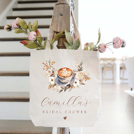 Coffee Boho Floral Vrijgezellenfeest Tote Bag