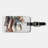 Coffee Boho Floral Waterverf Bagagelabel (Voorkant horizontaal)